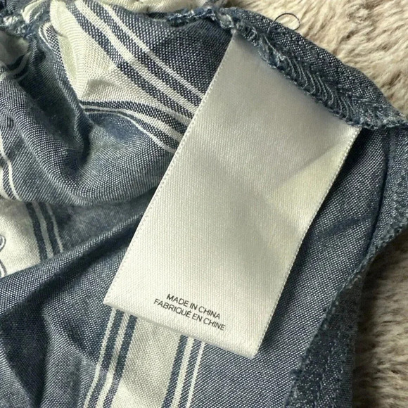 Express Women’s Striped Skirt Blue and white Ruffle Skirt Size S New - Picture 14 of 15